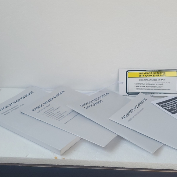 Land Rover Range Rover Evoque Owner's Handbook  Navy - Picture 8 of 8